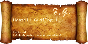 Hrazdil Gyöngyi névjegykártya