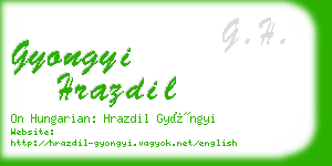 gyongyi hrazdil business card